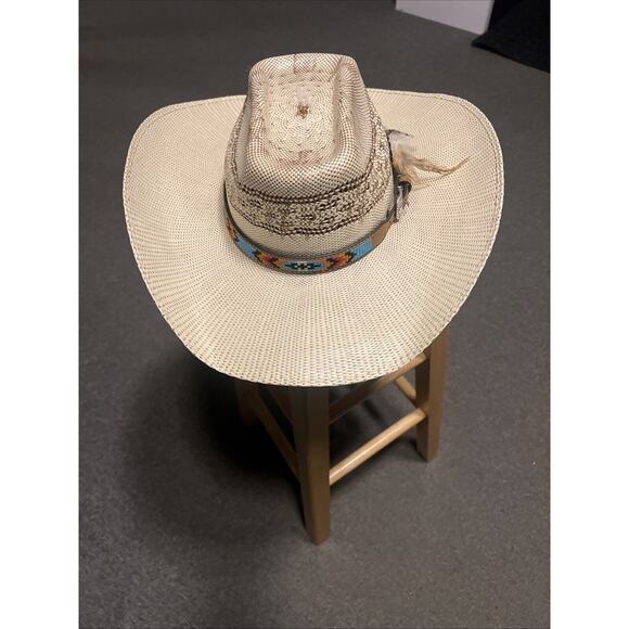 Bailey Bangora Cowboy Hat With Aztec Stitch main image 12
